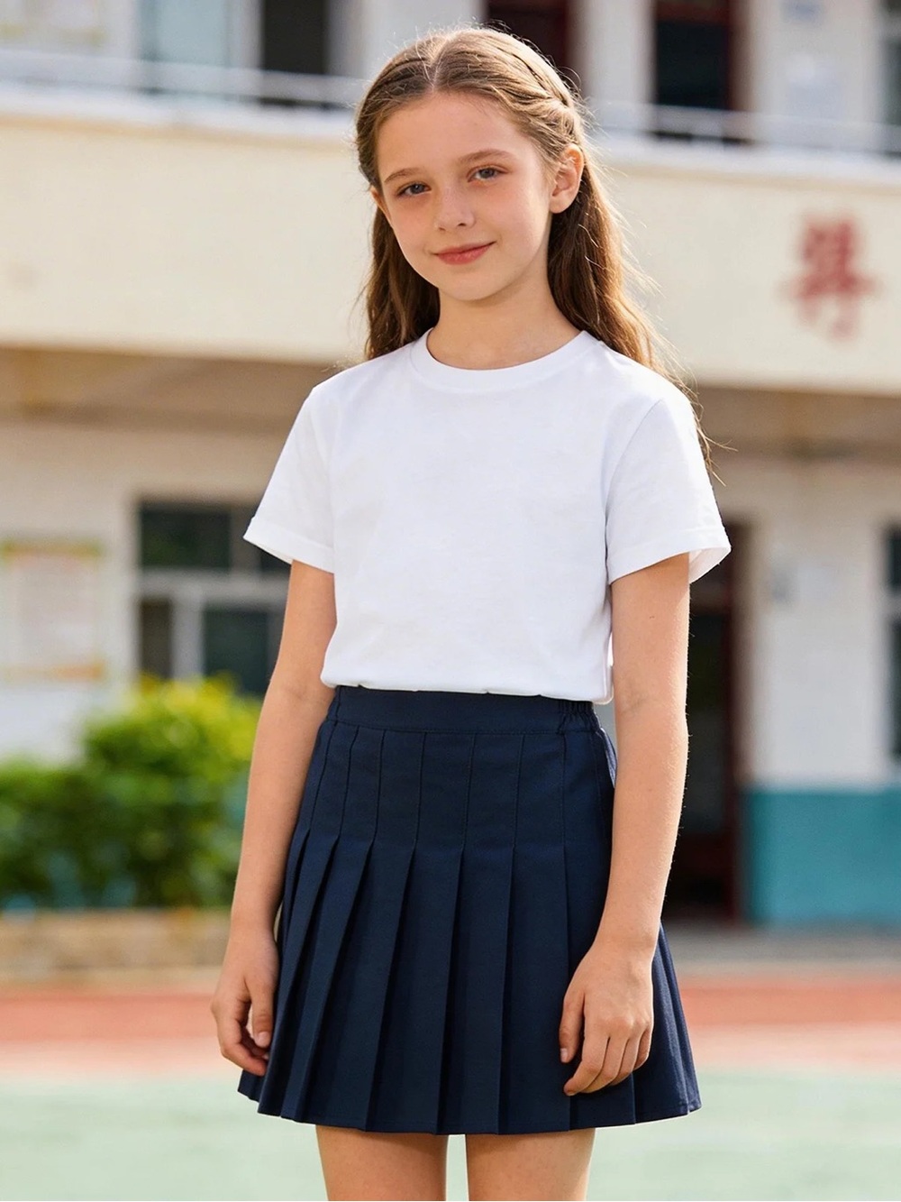 NWT The Children's Place Navy Pleated Skort